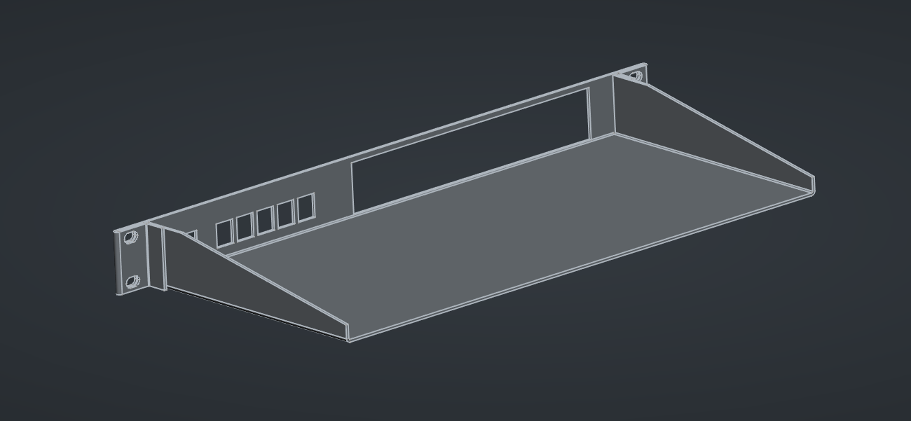 Rack mount shelf model